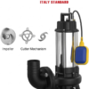 Bơm chìm cắt rác Veratti VRm DF thân inox, cánh cắt rác, kèm phao